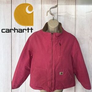 Carhartt Pink Puffer Jacket Durable Outdoor Wear